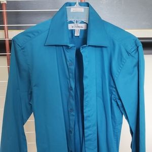Le Chateau Turquoise Dress Shirt (slight stretch)